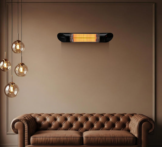 Veito Blade Mini Indoor and Outdoor Carbon Infrared Heater - Black