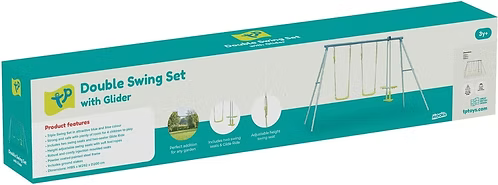 TP Triple Metal Swing Set with Glider Swing Seat