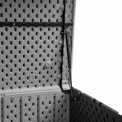 Lifetime Deck Box with Divider | 984 Litre | UV Protected | Lockable | Wood Grain