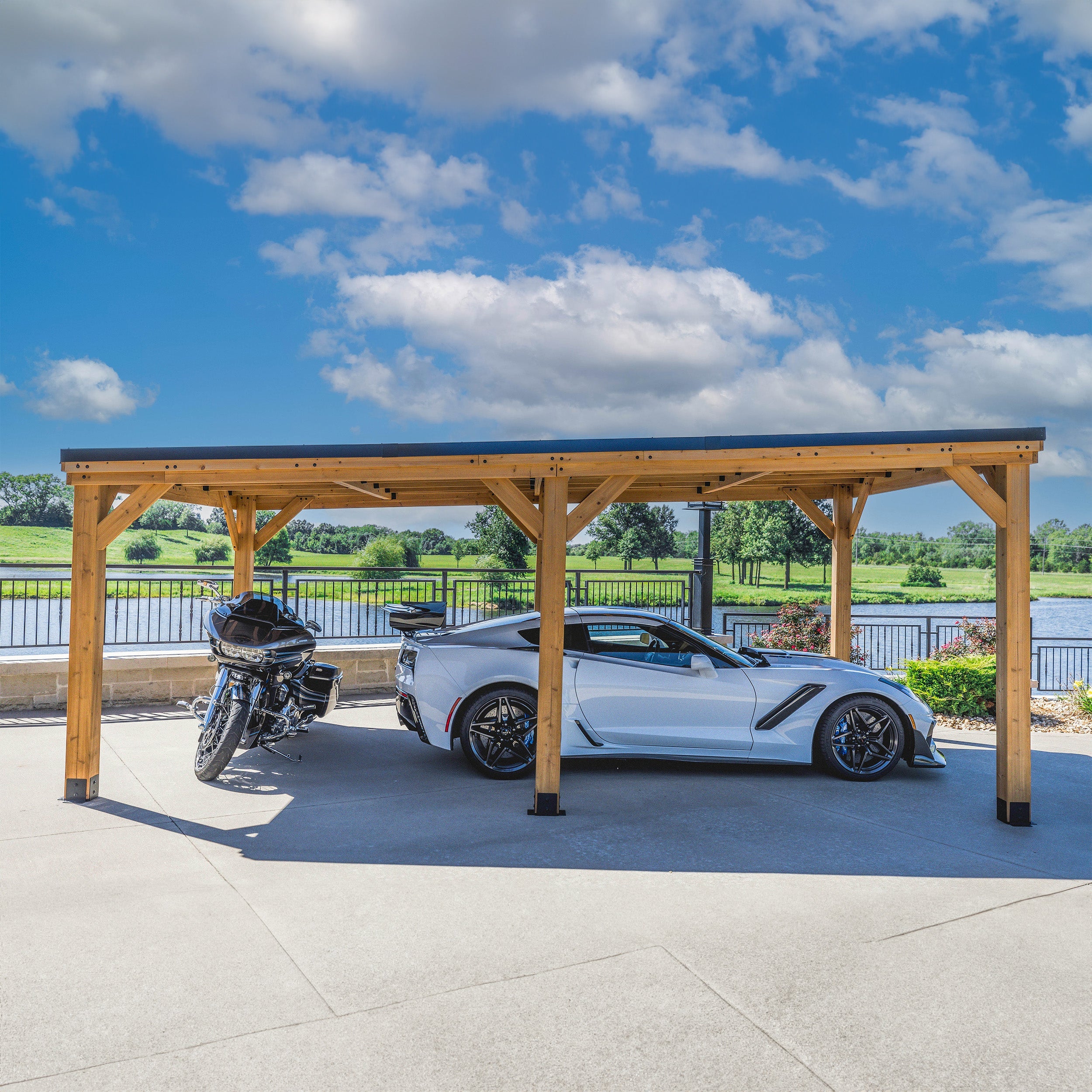 6.2m x 3.7m (20ft x 12ft) Kingsport Carport