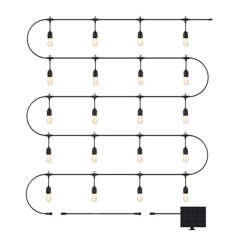 Artika Eclipse Outdoor Solar String Lights | 20 LED Bulbs | 12.8m | Solar & USB-C | Remote Control