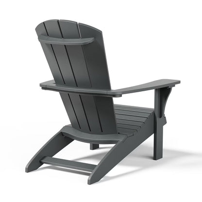 Leisure Line Adirondack Faux Wood Garden Chair in Grey