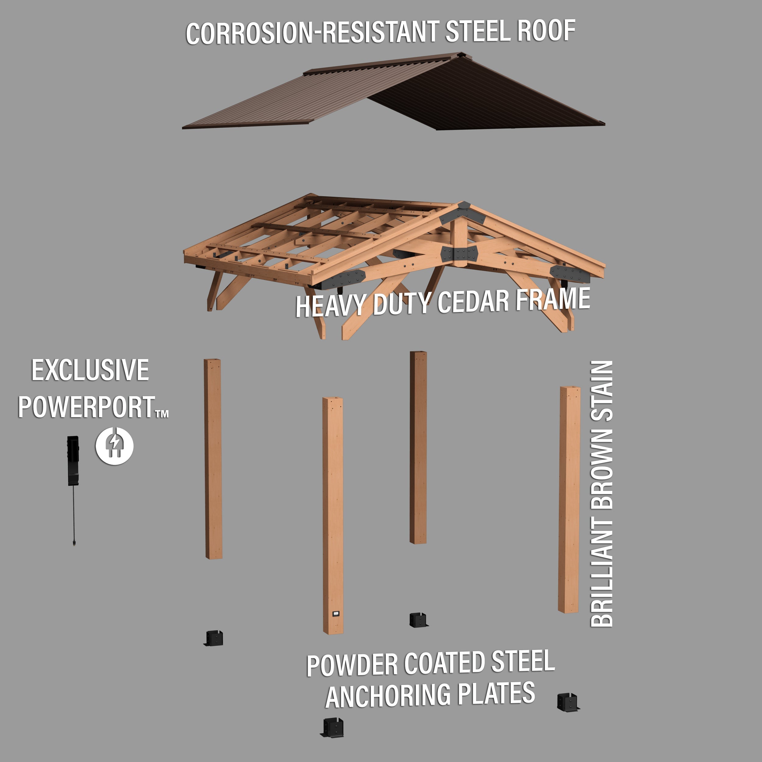 4.4m x 3.1m (14ft x 10ft) Norwood Gazebo