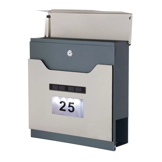 Phoenix Estilo Top Loading Letter Box MB0125KS in Stainless Steel with Key Lock