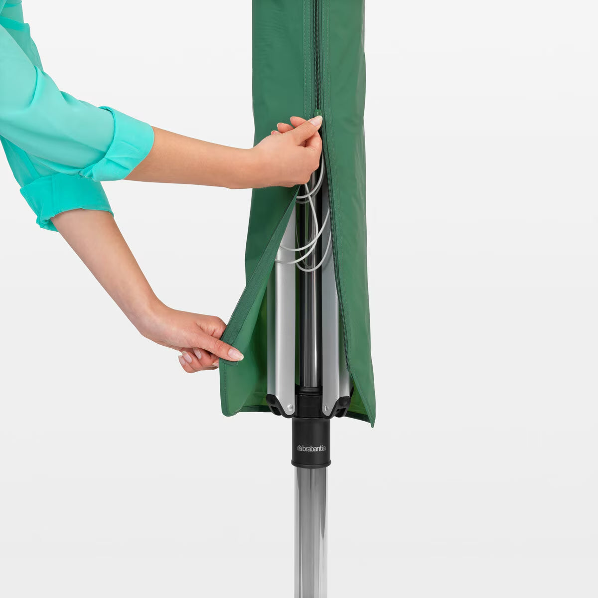 Brabantia Lift-O-Matic Rotary Airer 50m with Ground Spike & Protective Cover