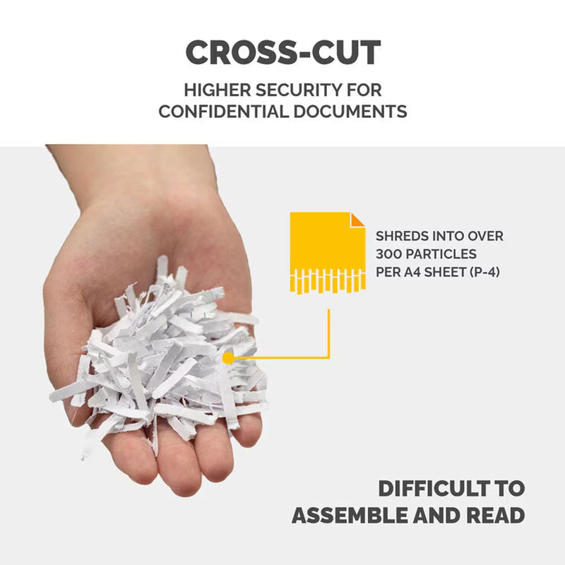 Fellowes 92Cs Cross-Cut Paper Shredder | 18 Sheet | P-4 Security | Silent Shred | 25L Bin