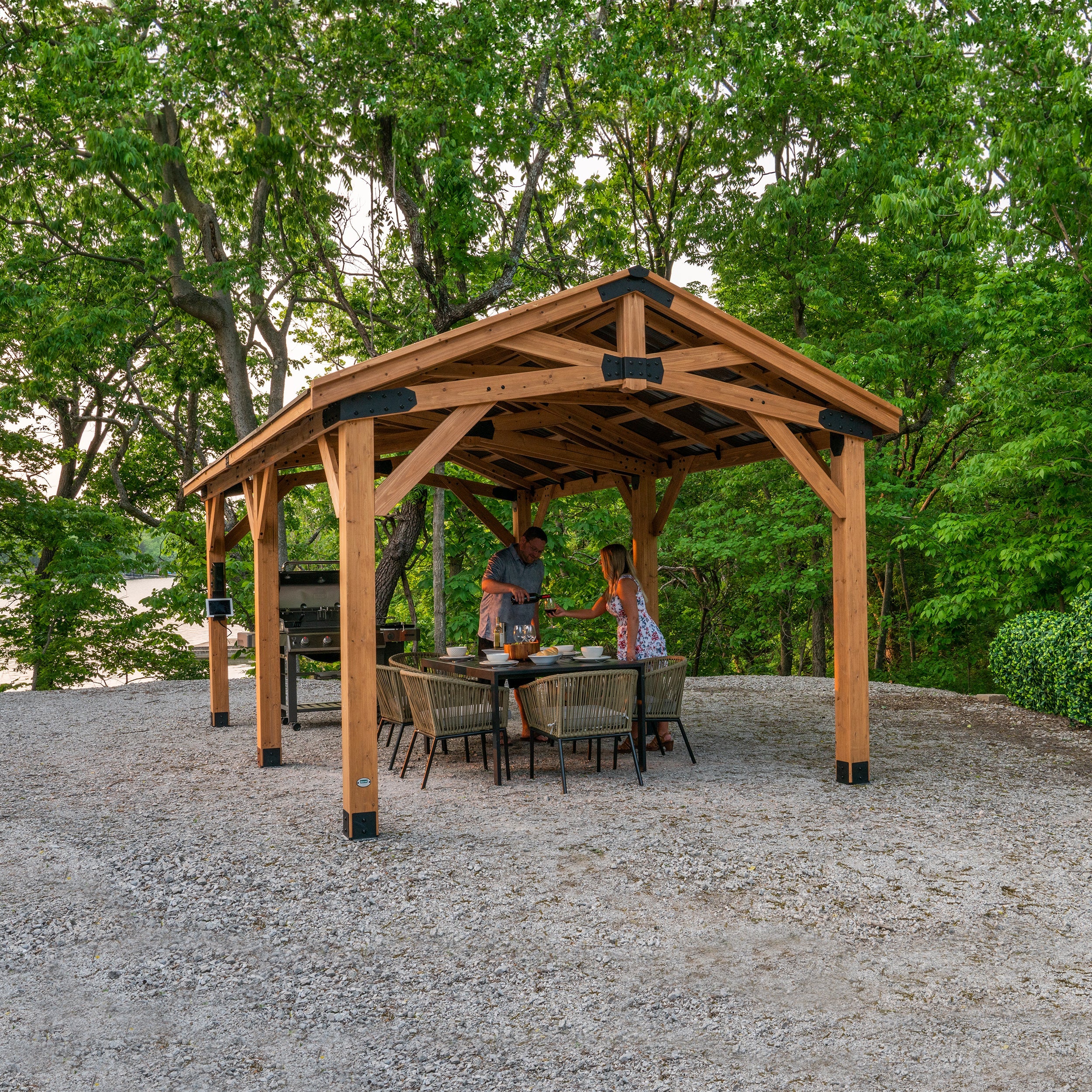 6.1m x 3.7m (20ft x 12ft) Norwood Gazebo/Carport