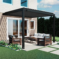 3.6m x 3.1m (12ft x 10ft) Evanston Wall Mounted Louvered Pergola