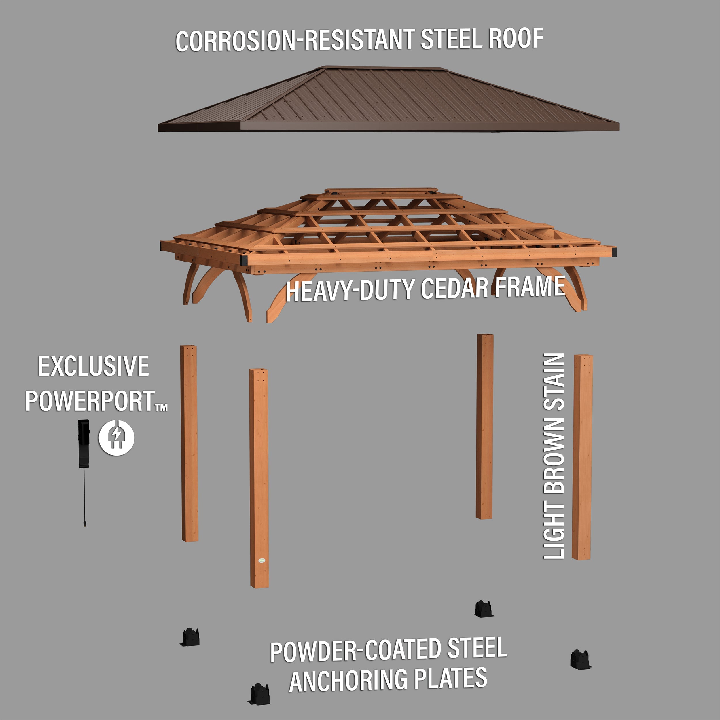 4.3m x 3.1m (14ft x 10ft) Barrington Gazebo