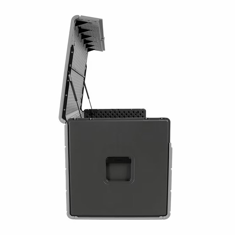 Lifetime Deck Box with Divider | 984 Litre | UV Protected | Lockable | Wood Grain
