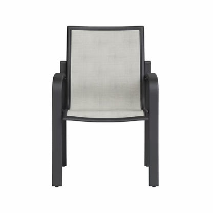 Agio Maxwell 7-Piece Sling Dining Set + Cover | Sintered Stone Table | Phifertex Sling Chairs | Rust-Resistant Aluminium