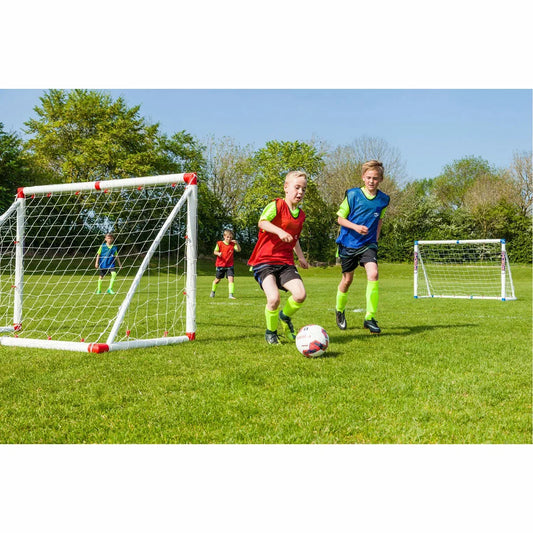 Samba 6' X 4' Football Goal Set with Carry Bag and Bibs