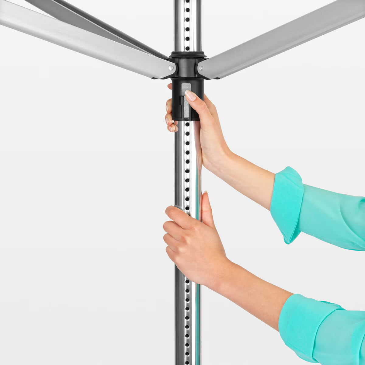 Brabantia Lift-O-Matic Rotary Airer 50m with Ground Spike & Protective Cover