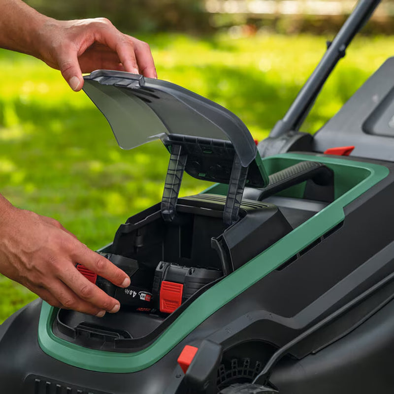 Bosch Rotak Cordless Lawnmower | 36V (2x18V) | 43cm Cutting Width | 600m² | Brushless Motor