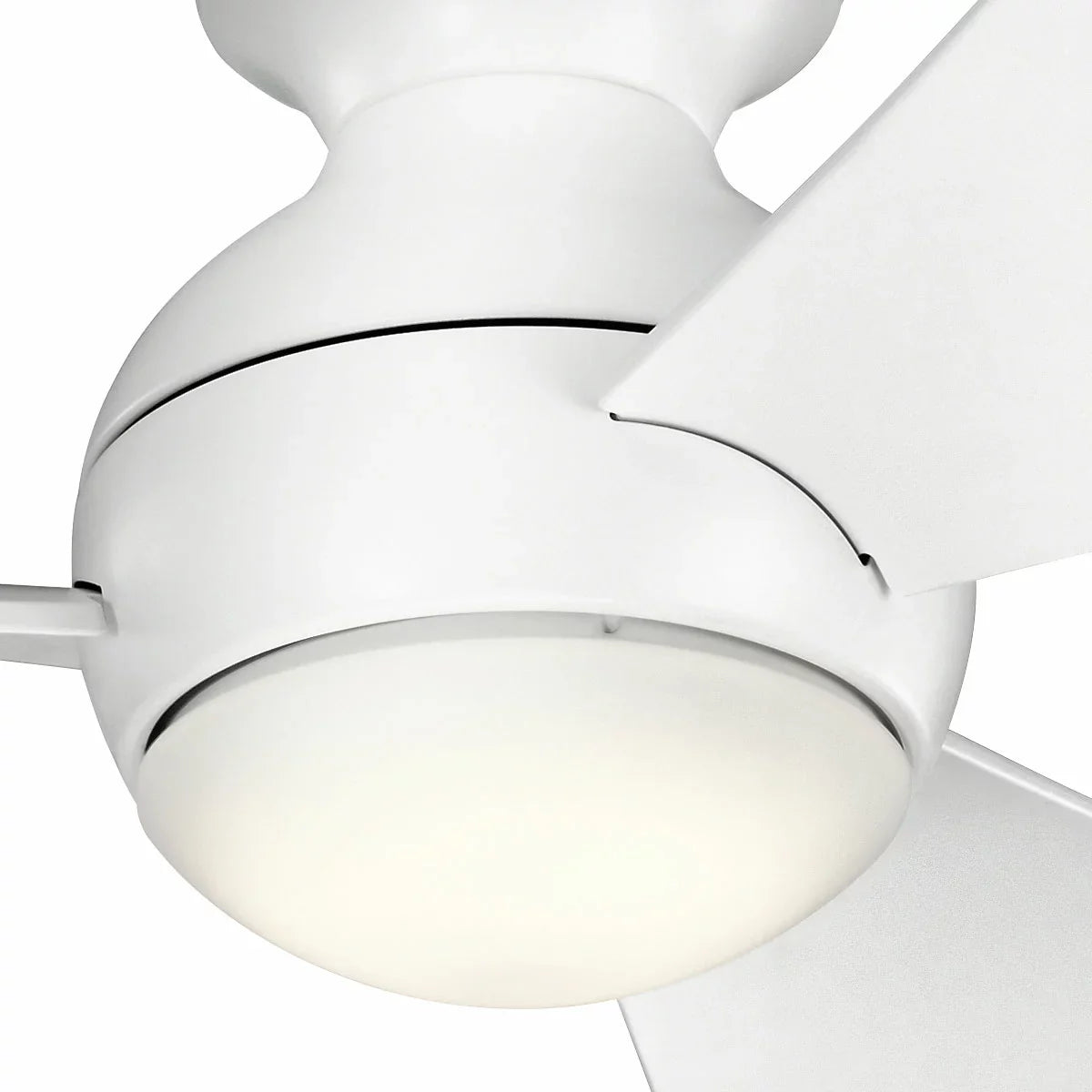 Kichler Sola 86cm Ceiling Fan | 3-Blade | AC Motor | Dimmable LED | Remote Control | Nickel & White