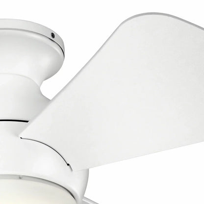 Kichler Sola 86cm Ceiling Fan | 3-Blade | AC Motor | Dimmable LED | Remote Control | Nickel & White