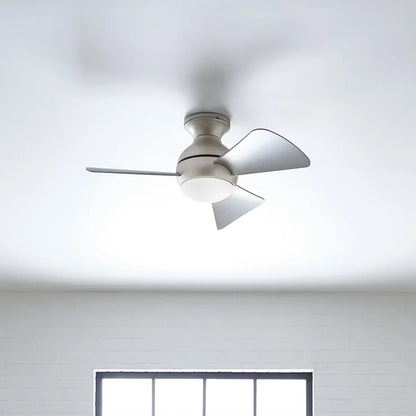 Kichler Sola 86cm Ceiling Fan | 3-Blade | AC Motor | Dimmable LED | Remote Control | Nickel & White