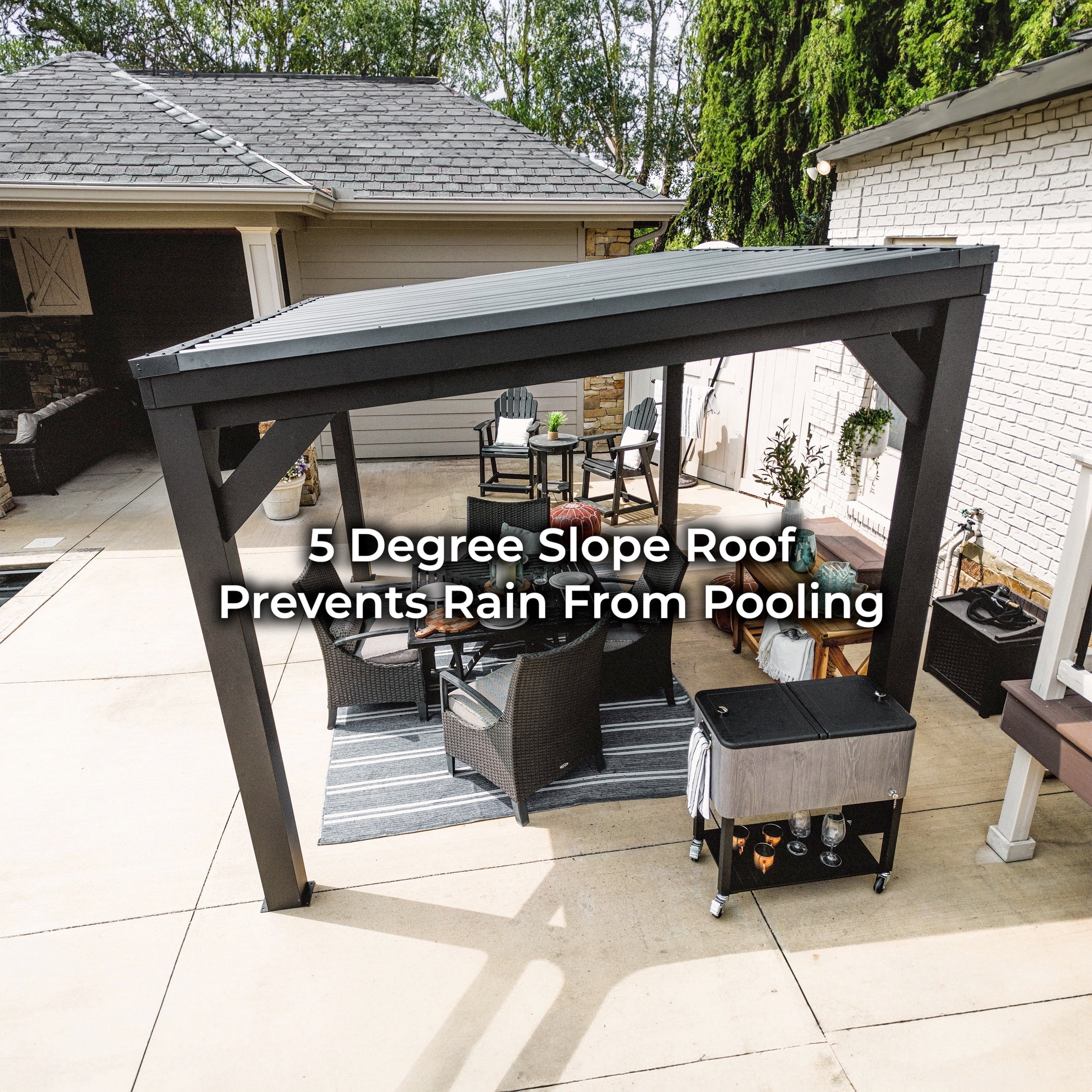 3.7m x 2.9m (12ft x 9.5ft) Stonebridge Gazebo