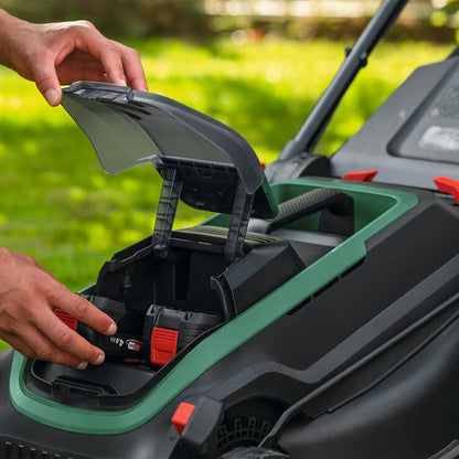 Bosch Rotak Cordless Lawnmower | 36V (2x18V) | 43cm Cutting Width | 600m² | Brushless Motor