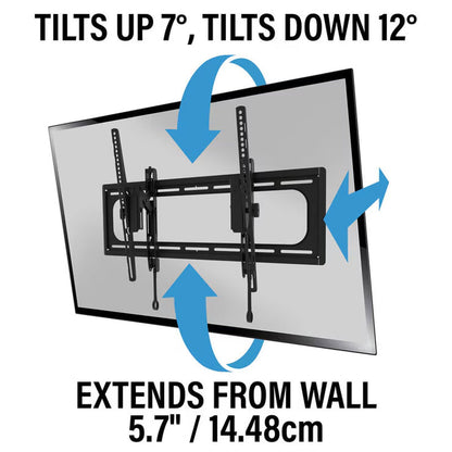 Sanus Preferred SLT4-B2 Advanced Tilt TV Wall Mount | 42–90 Inch | 14.5 cm Extension | VESA 600x400