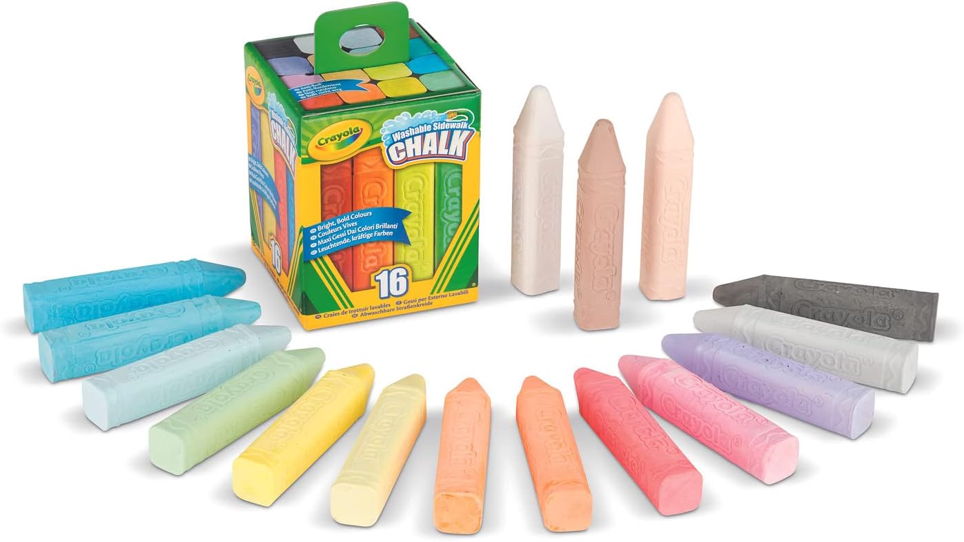 Crayola Chalk Washable Anti-Roll 16-Piece