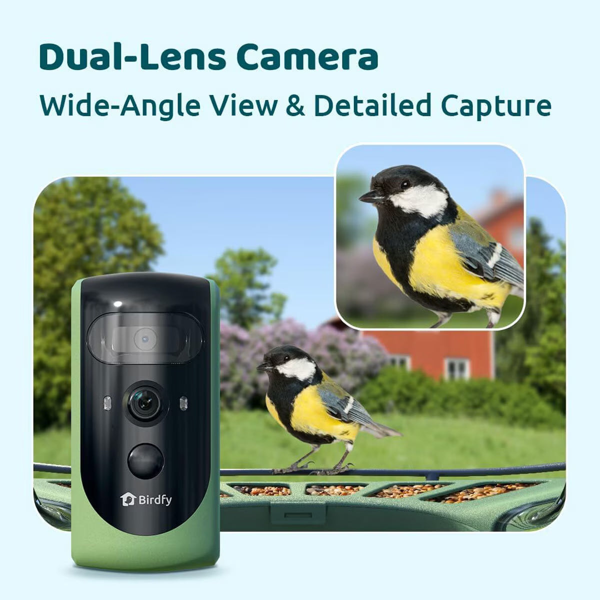 Birdfy Feeder 2 Pro Dual-Lens Smart Bird Feeder with Solar Panel