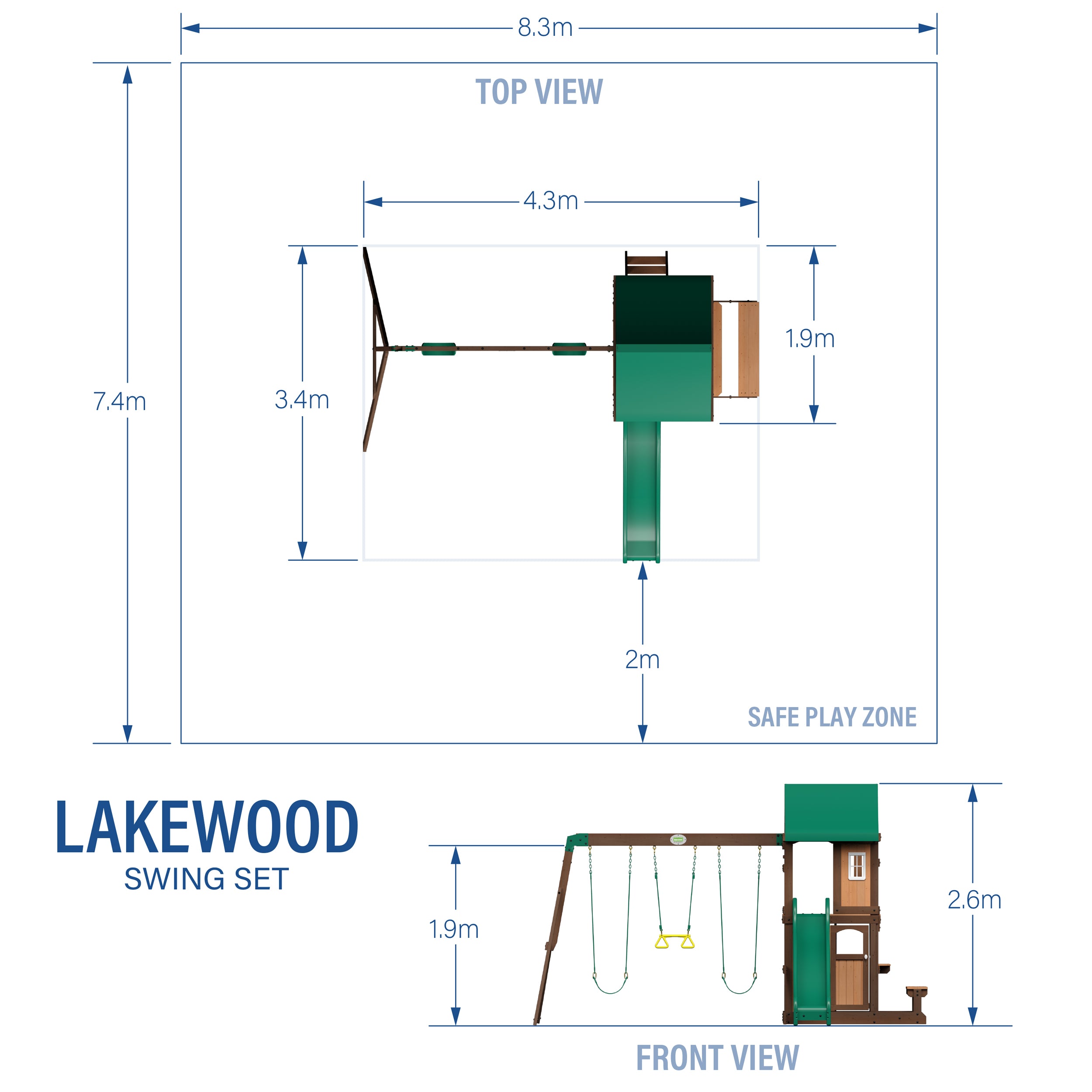 Lakewood Swing Set and Climbing Frame