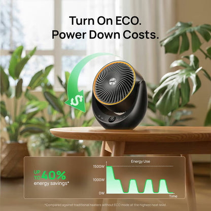 Whole Room Ceramic Heater & Fan | 2000W PTC | 3D Oscillation | 34dB Whisper-Quiet | DR-HSH015