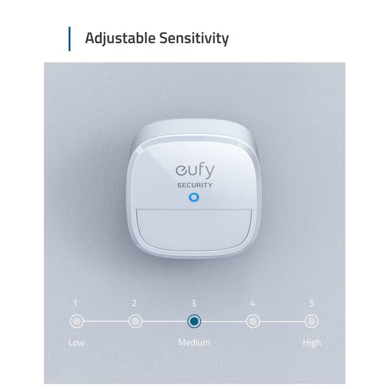 Eufy Motion Sensor | 3-Pack | 2-Year Battery | 100° Detection | 9m Range | No Monthly Fees