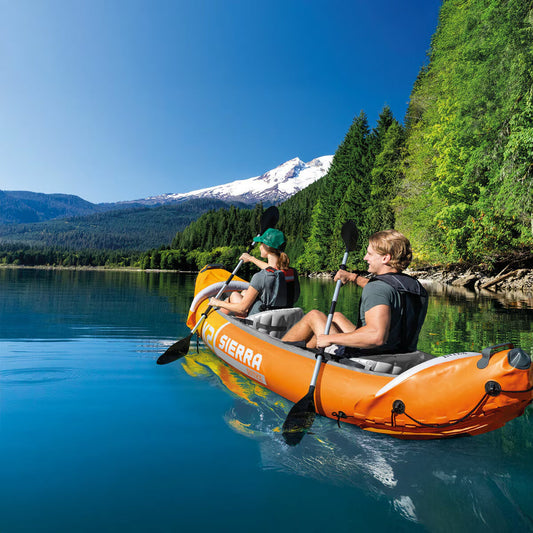Intex Sierra K2 Inflatable Kayak Set | 2-Person | 312cm | 180kg Capacity | Paddles & Pump Included