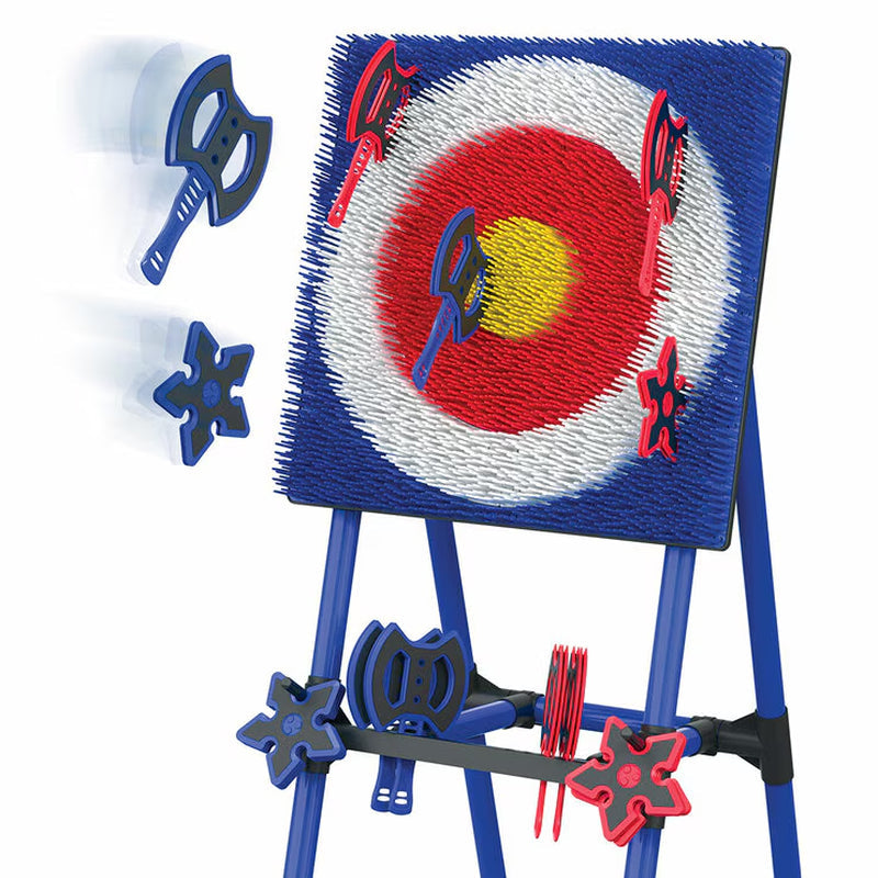 EastPoint Sports Axe Throw Set with Throwing Stars | Bristle Target | 8 Axes & 8 Stars | Indoor & Outdoor