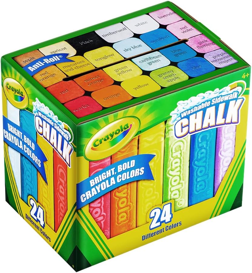 Crayola Chalk Washable Anti-Roll 24-Piece