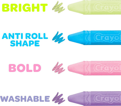 Crayola Chalk Washable Anti-Roll 16-Piece