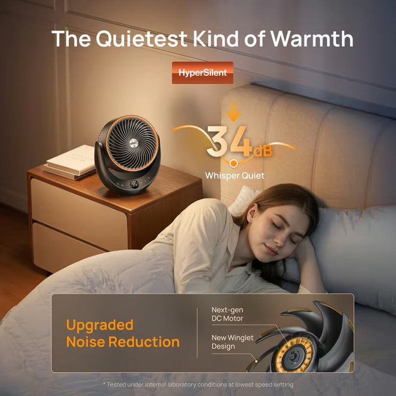 Whole Room Ceramic Heater & Fan | 2000W PTC | 3D Oscillation | 34dB Whisper-Quiet | DR-HSH015