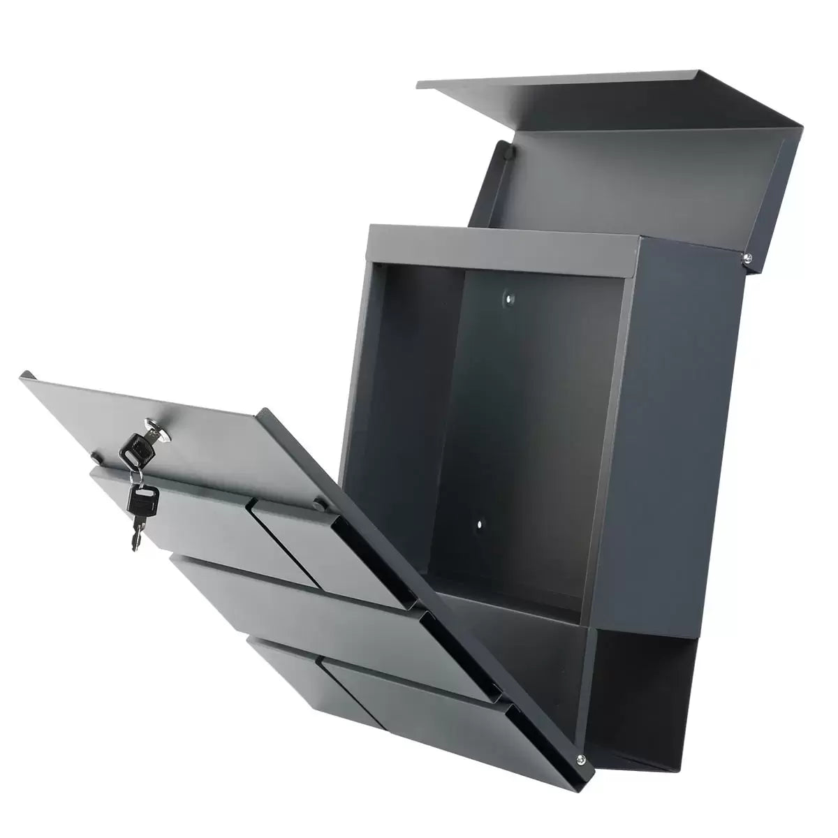 Phoenix Estilo Top Loading Letter Box MB0121KA in Graphite Grey with Key Lock