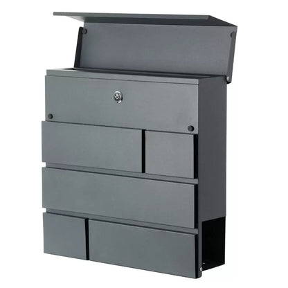 Phoenix Estilo Top Loading Letter Box MB0121KA in Graphite Grey with Key Lock