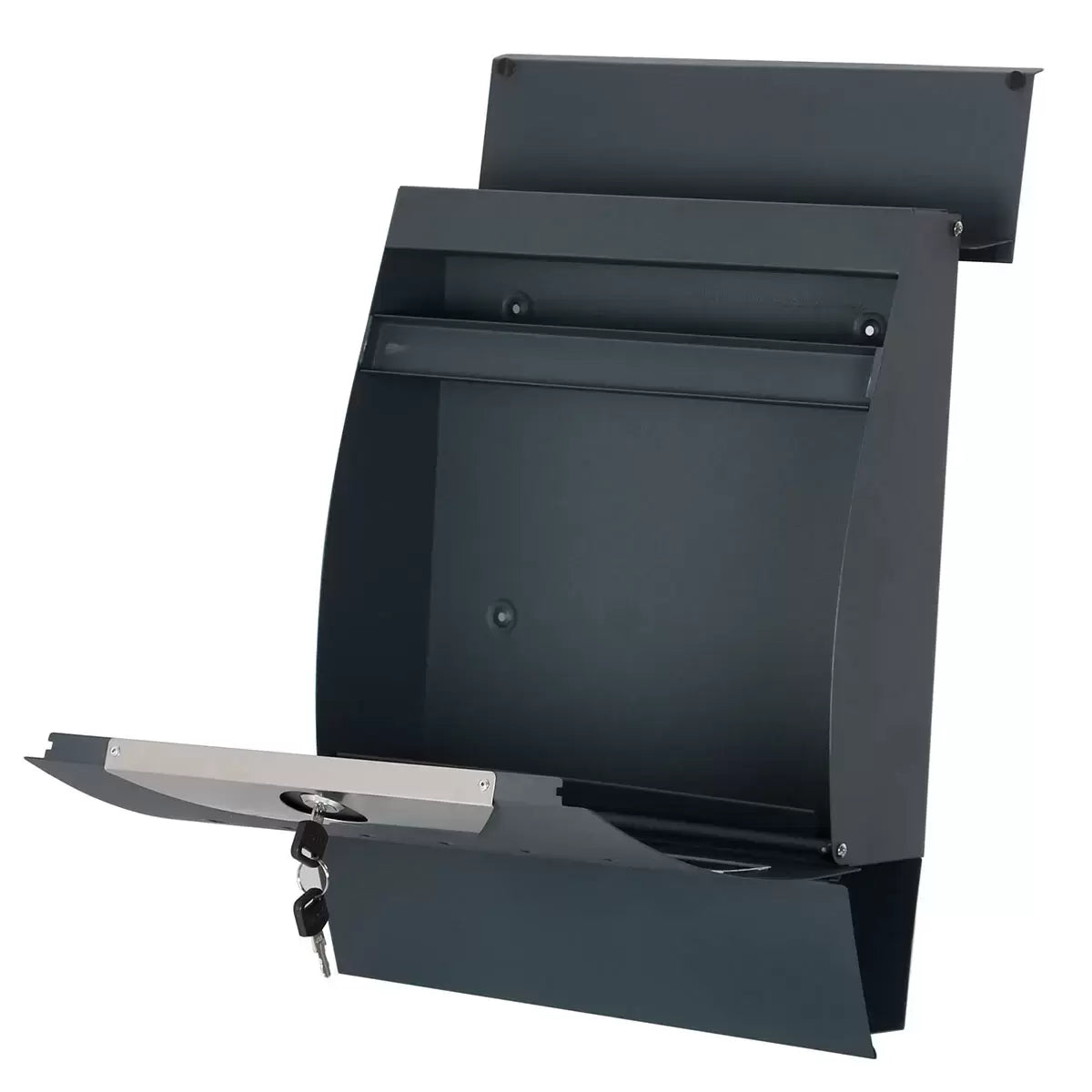 Phoenix Estilo Front Loading Letter Box MB0122KA in Graphite Grey with Key Lock
