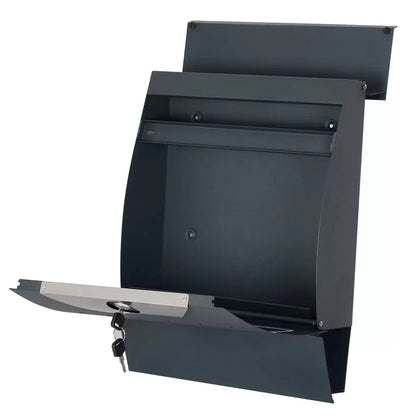 Phoenix Estilo Front Loading Letter Box MB0122KA in Graphite Grey with Key Lock