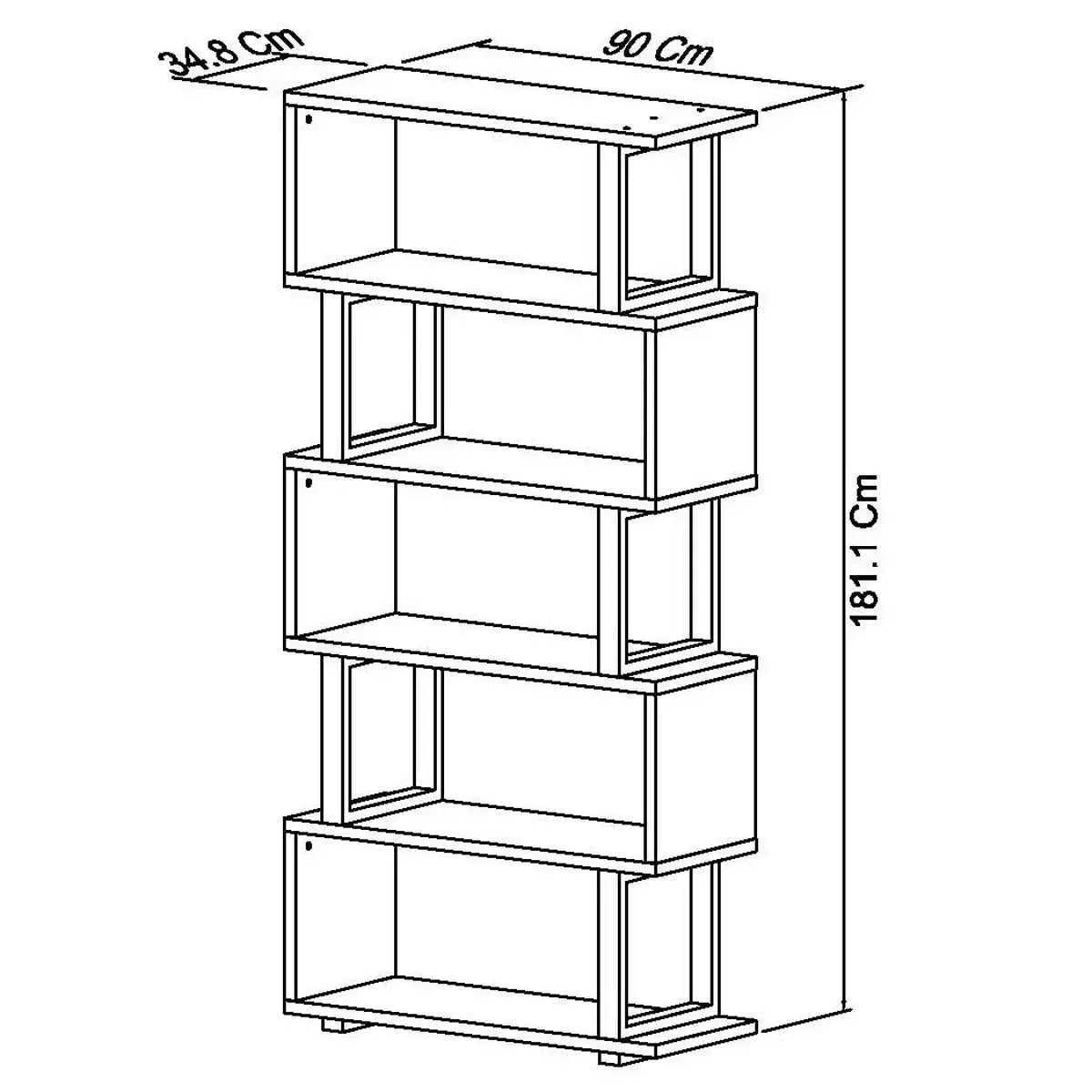 Bentley Tivoli Dark Oak Open Display Bookcase