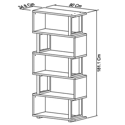 Bentley Tivoli Dark Oak Open Display Bookcase
