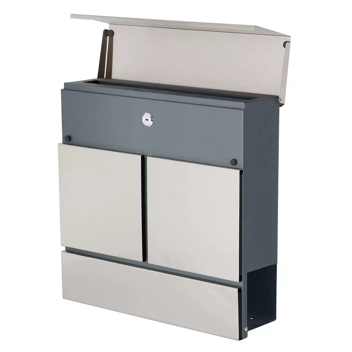 Phoenix Estilo Top Loading Letter Box MB0124KS in Stainless Steel with Key Lock