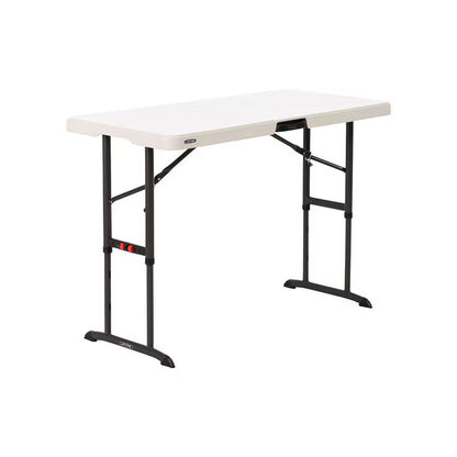Lifetime 4ft Adjustable Height Folding Table | 122cm | 3 Height Settings | Indoor & Outdoor