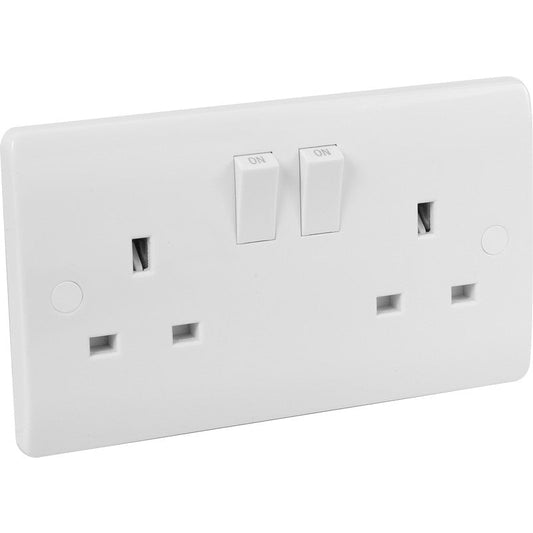 Click Mode Double Pole Switched Socket | Polar White | 1 & 2 Gang | 13A 230V | BS 1363 | 20-Year Warranty