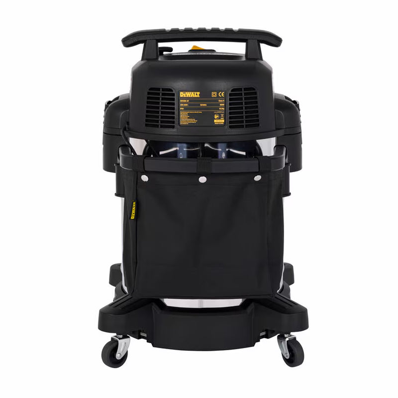 DEWALT 45L Quiet Wet & Dry Vacuum | 750W | 65dB | 2.1m Hose | Stainless Steel