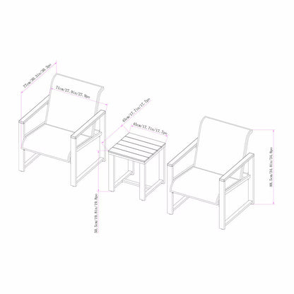 Sunvilla Helio 3 Piece Bistro Set + Cover