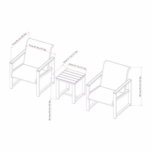 Sunvilla Helio 3 Piece Bistro Set + Cover