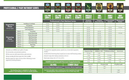 Emerald Harvest Cali Pro Bloom A+B 2-Part Base Nutrient | 0.95L | Flowering Stage Fertiliser