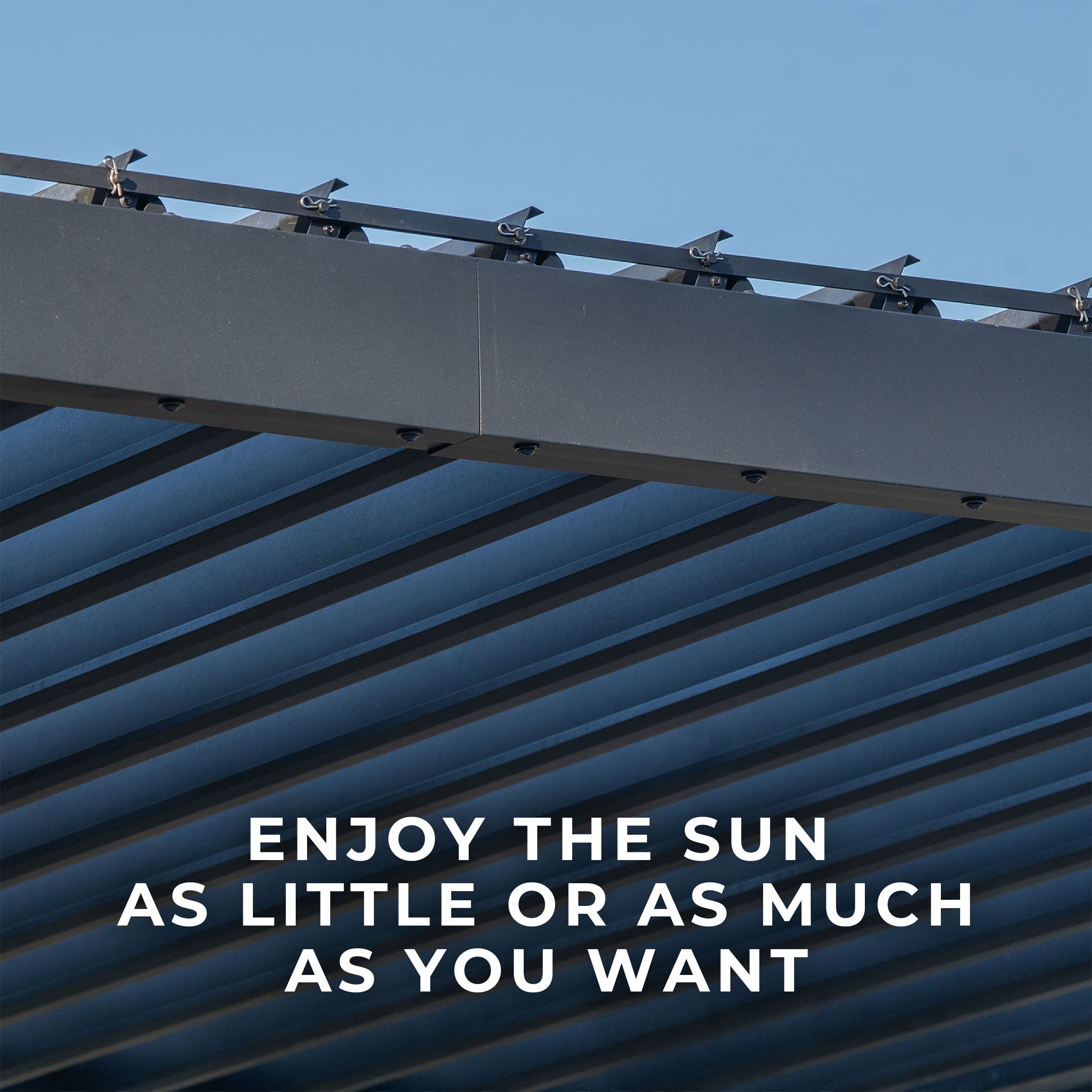 3.6m x 3.1m (12ft x 10ft) Evanston Wall Mounted Louvered Pergola