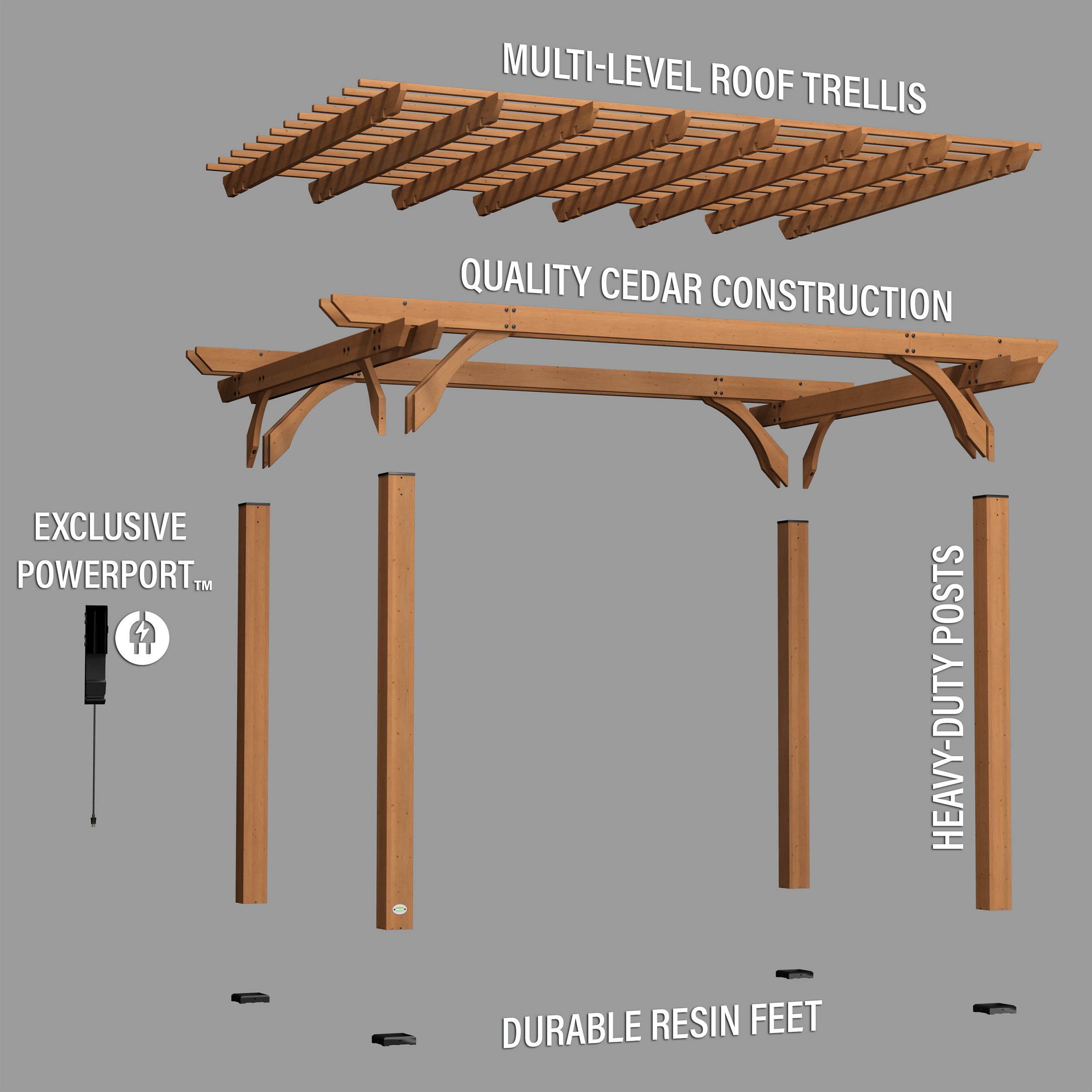 4.3m x 3.1m (14ft x 10ft) Beaumont Pergola