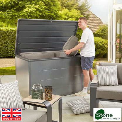 Stone Garden 5Ft 2" X 2Ft 8" (1.6 X 0.8M) 1,200 Litre Steel Deck Box